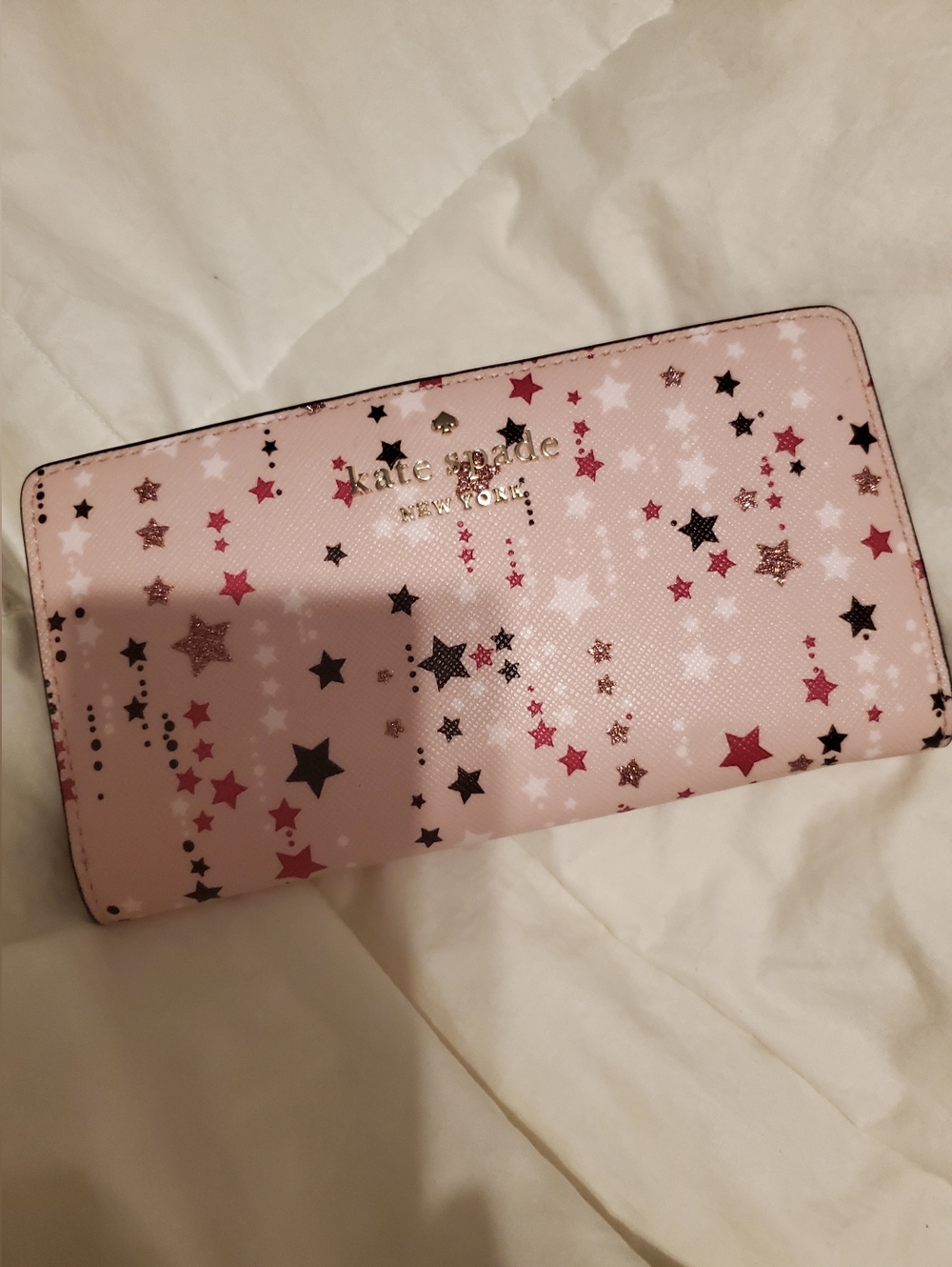 kate spade pale pink star-print kids wallet - Picture 4 of 10